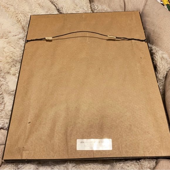 Vintage painting castle with moat/pond pastoral scene - Picture 3 of 6